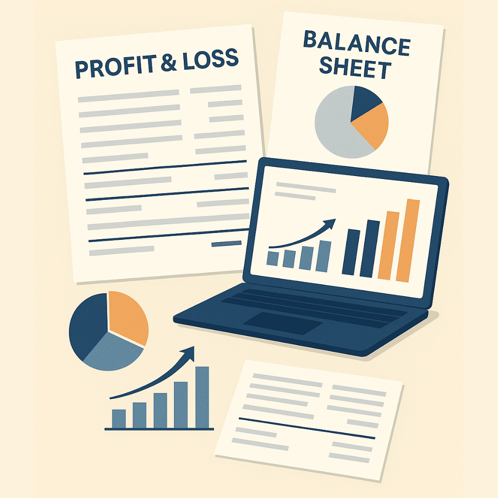 Profit and loss and balance sheet report