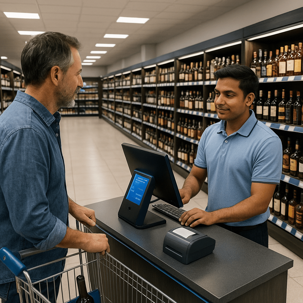 Walk-in liquor store billing software